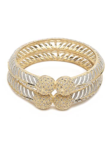 Stylish Plated Bangles for Women, Set of 2